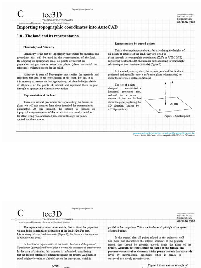 Import Topographic Data in AutoCAD | PDF | Contour Line | Topography