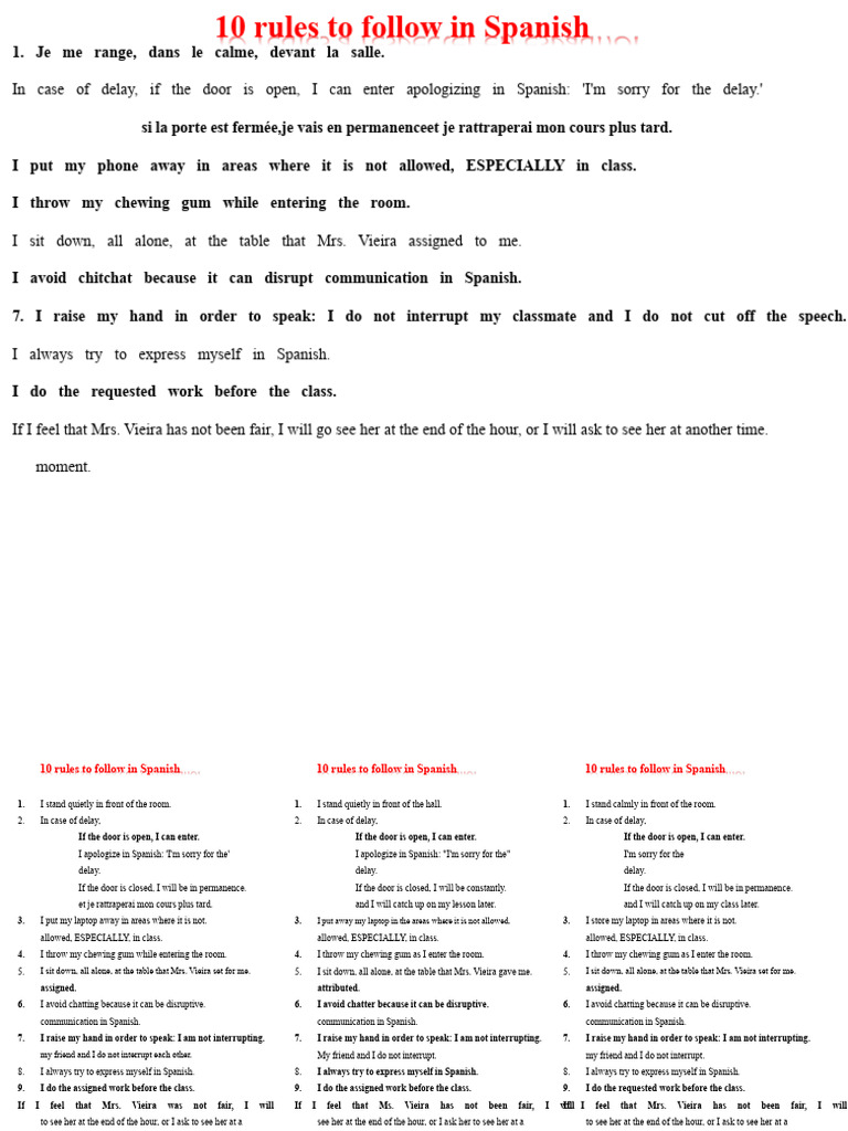 10 Rules To Follow in Spanish | PDF | Chess Theory | Chess