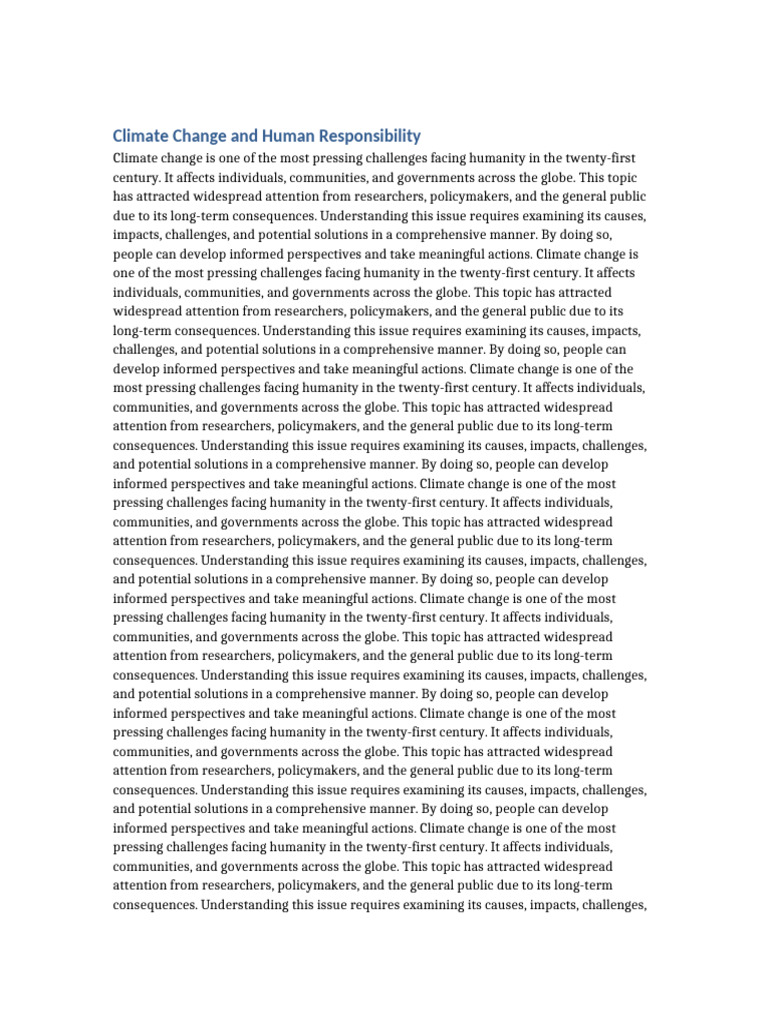 Climate Change: Causes and Solutions | PDF | Climate Change | Natural ...