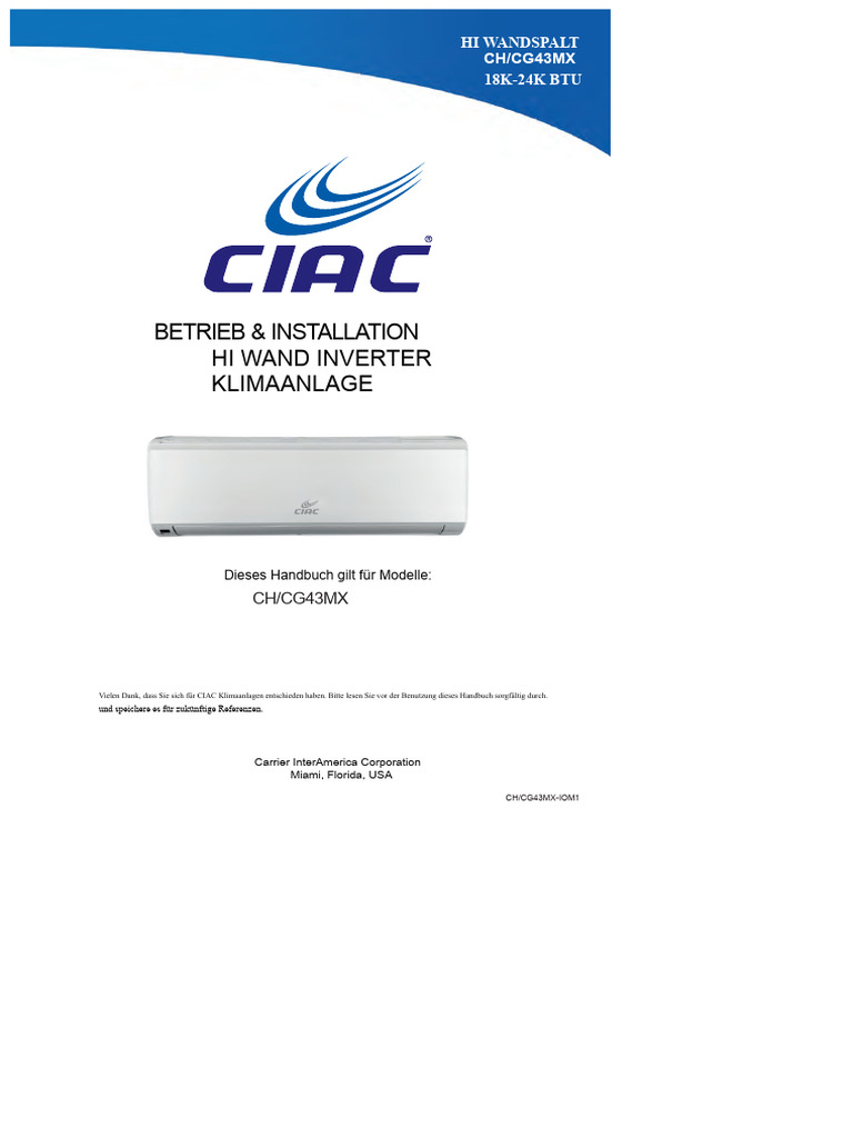 Minisplit CIAC Alarme PDF | PDF