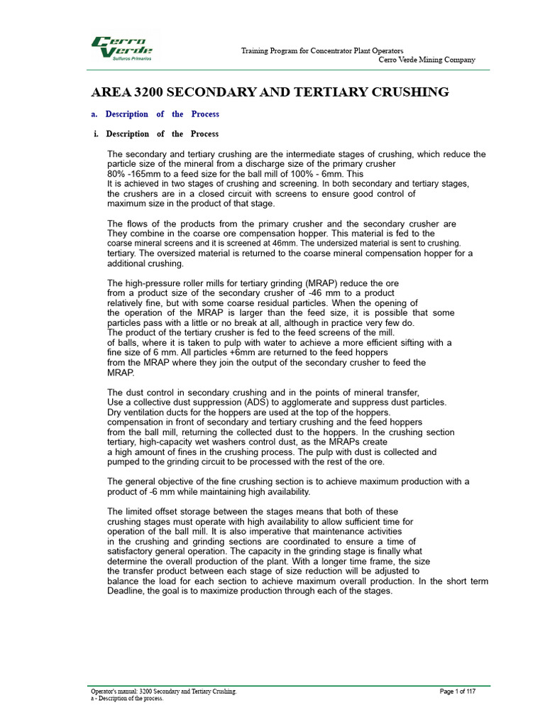Secondary & Tertiary Crushing Process Guide | PDF | Belt (Mechanical ...
