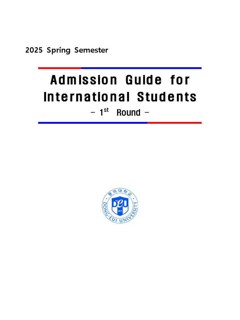 2025 Spring Admission Guide for Internationals | PDF | University And ...