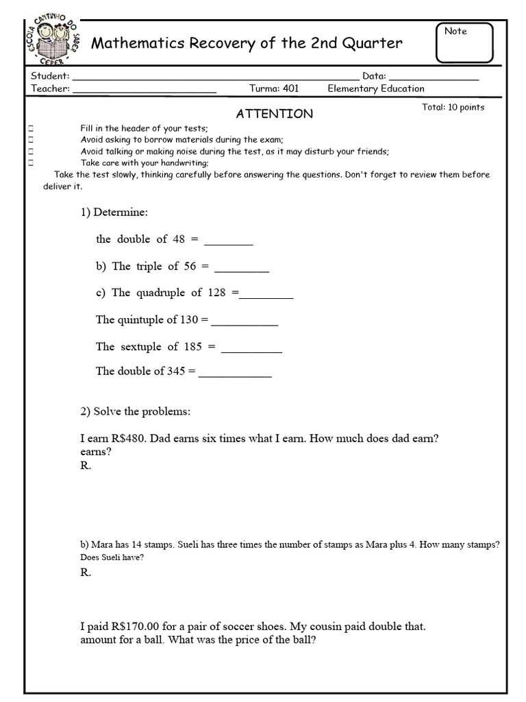 Mathematics Recovery 4th Grade 2nd Semester | PDF | Mathematics