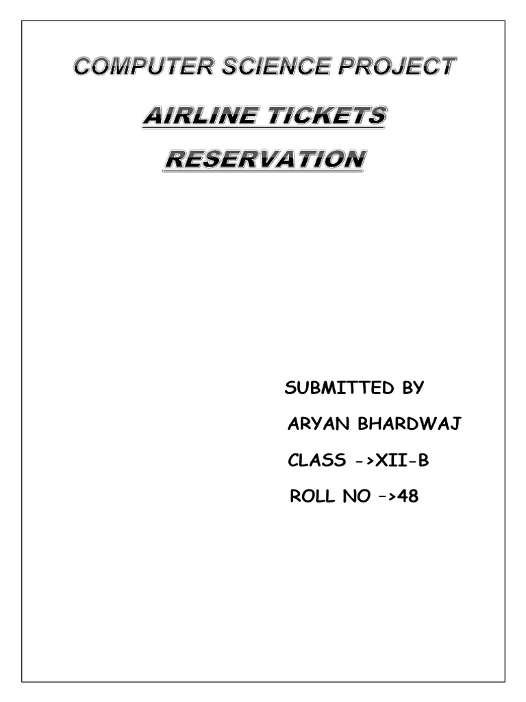 Aryan - Air Ticket Reservation | PDF | Computer Programming