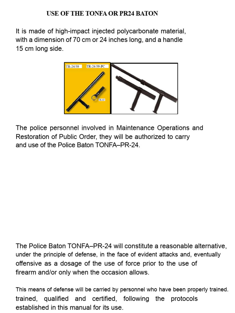 Police Baton TONFA-PR24 Usage Guide | PDF | Police