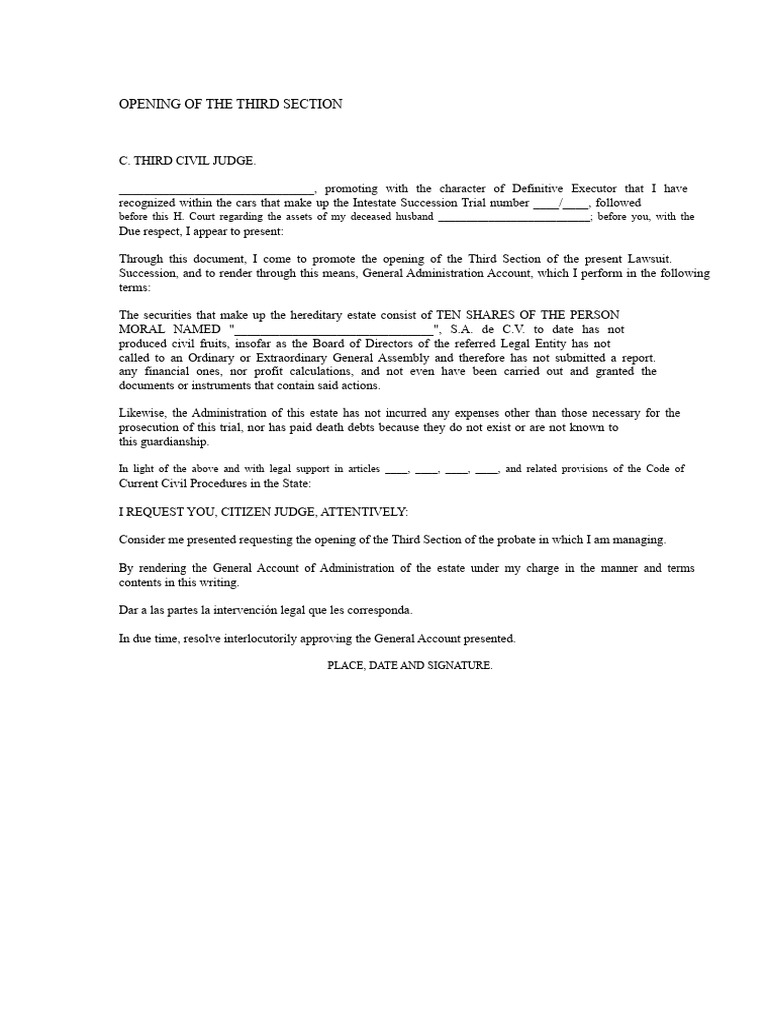 OPENING OF THE THIRD SECTION | PDF