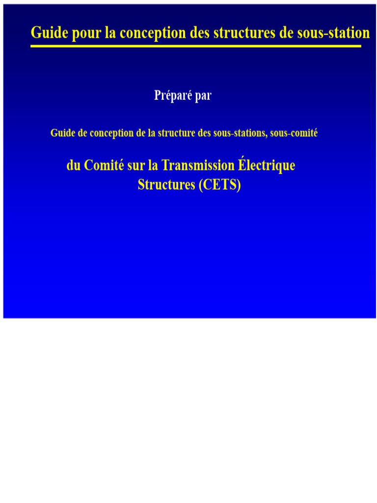 Guide de conception des structures de sous-station | PDF ...