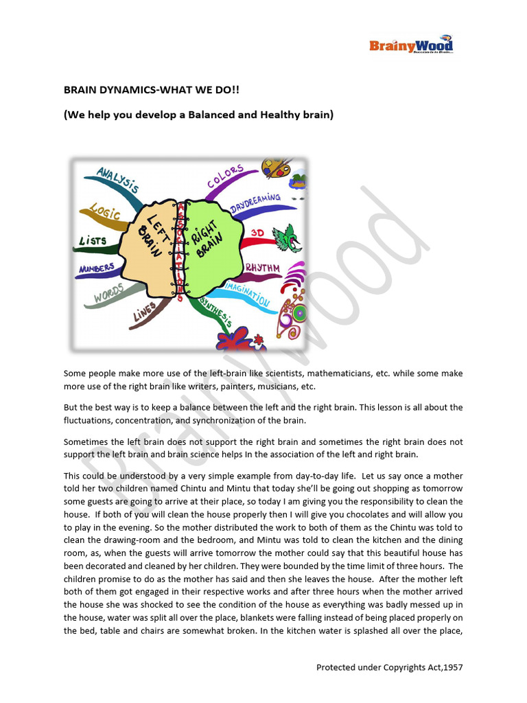 Chapter 2 - Left and Right Brain Functions | PDF