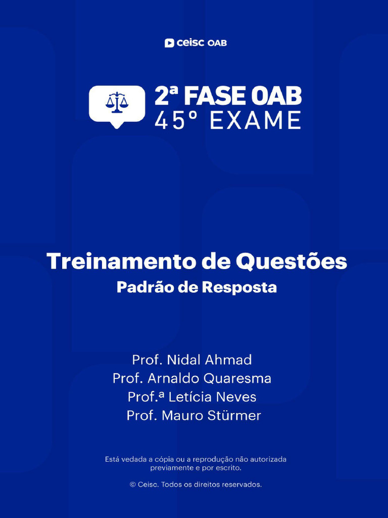 Treinamento OAB: Questões e Respostas Penal | PDF | Sentença (jurídico ...