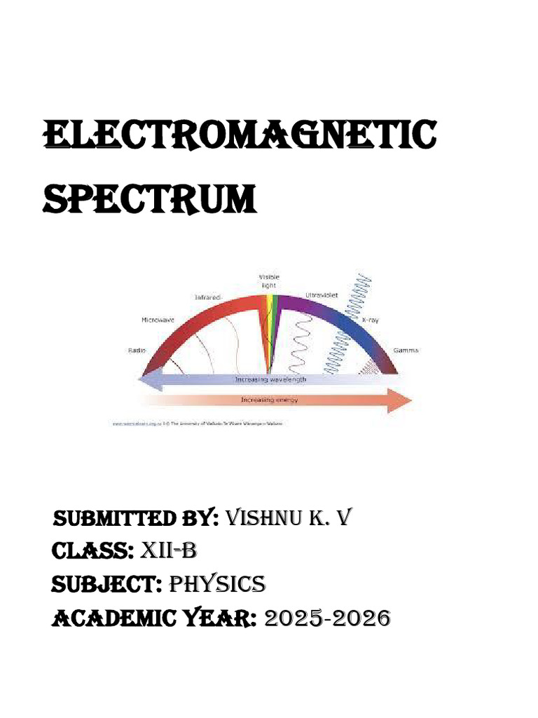 Electromagnetic Spectrum Study Guide | PDF | Electromagnetic Spectrum ...