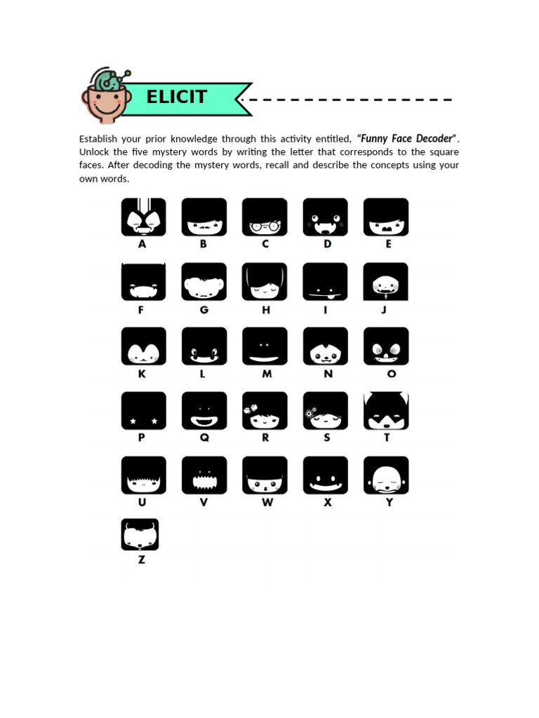 Funny Face Decoder Activity Guide | PDF