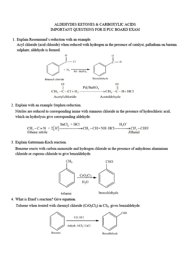 Aldehydes, Ketones and Carboxylic Acid | PDF | Aldehyde | Acid