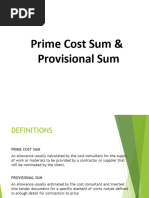 Understanding PC and Provisional Sums | PDF | Cost | General Contractor