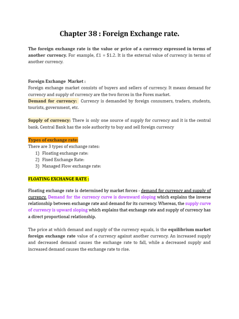 Understanding Foreign Exchange Rates | PDF | Exchange Rate | Currency ...