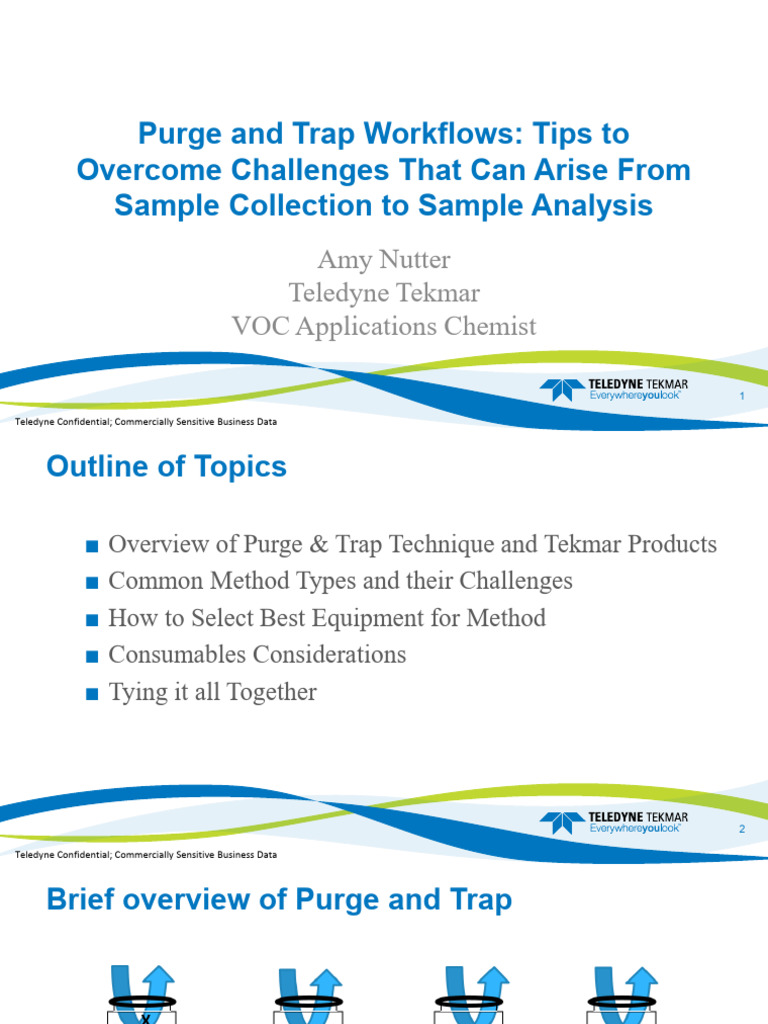Teledyne Tekmar Purge and Trap Workflow Webinar | PDF | Gas Chromatography