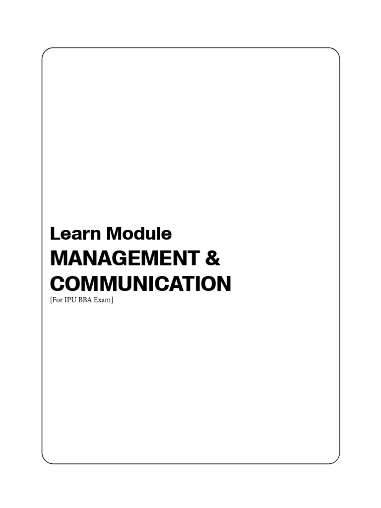 Management & Communication Guide for BBA | PDF | Motivation | Motivational