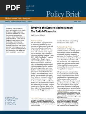 Rivalry in the Eastern Mediterranean: The Turkish Dimension