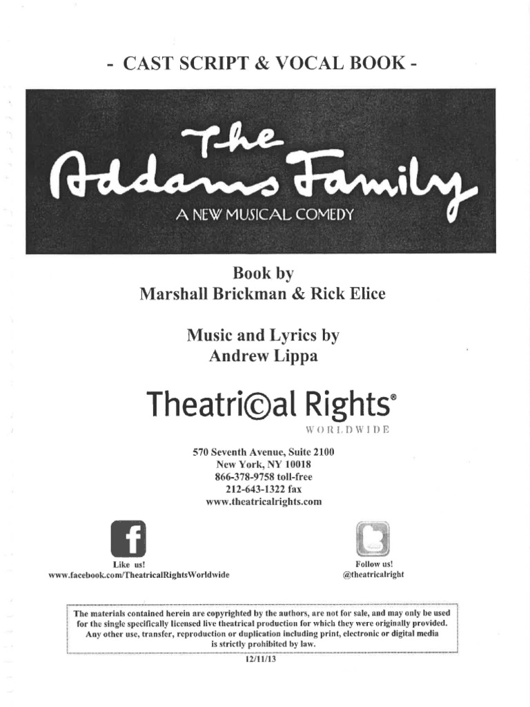 Addams Fam Script | PDF