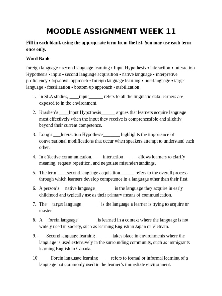 Key Terms in Second Language Acquisition | PDF | Second Language ...