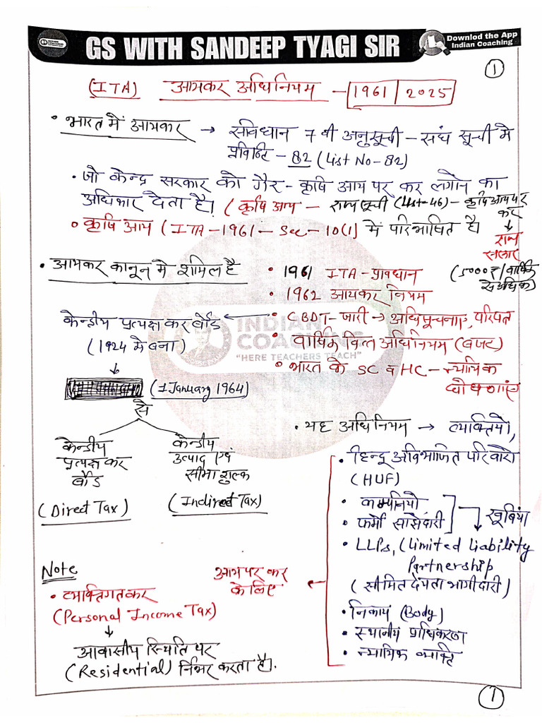 IT Act 1961 by Sandeep Sir | PDF