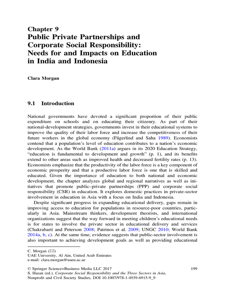 Public Private Partnerships and Corporat | PDF | Corporate Social ...