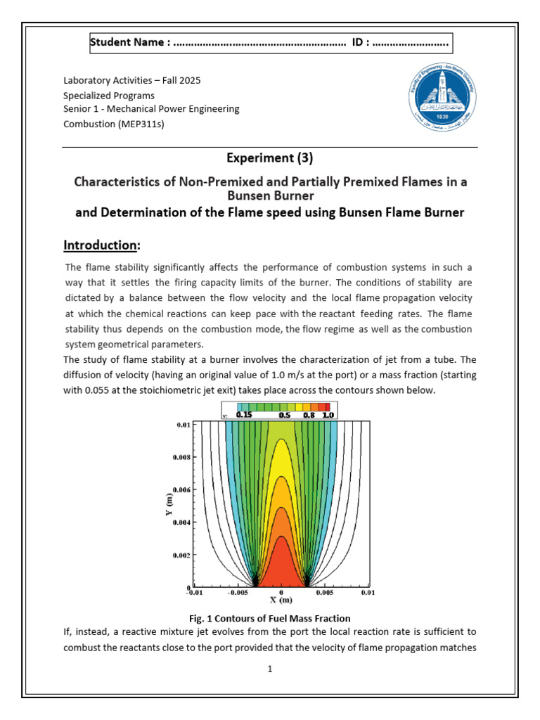 Bunsen Burner Flame Characteristics Study | PDF | Combustion | Chemical ...