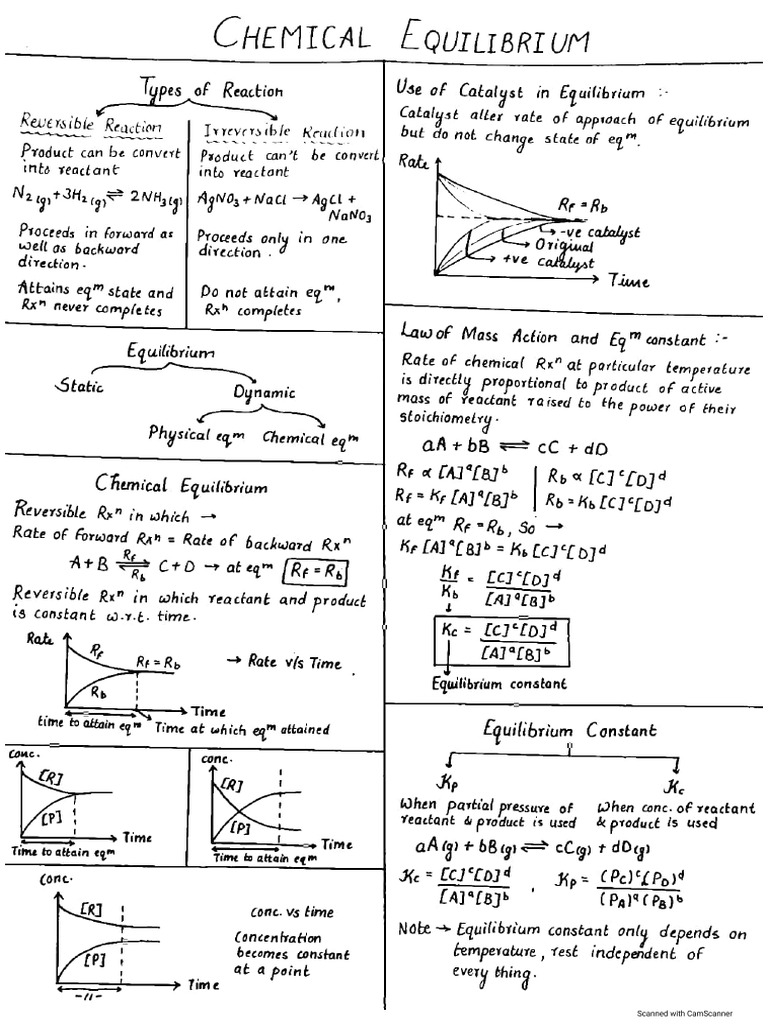 SN Chemical Equilibrium | PDF