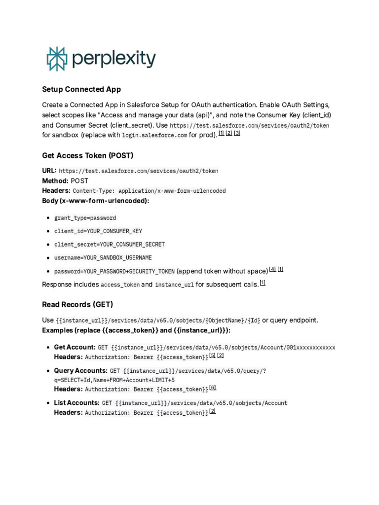 Salesforce OAuth Setup Guide | PDF | Password | User (Computing)