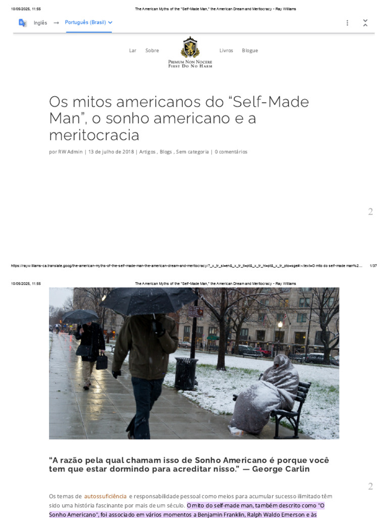 Mitos do Self-Made Man e Meritocracia | PDF | Meritocracia | Os Estados ...