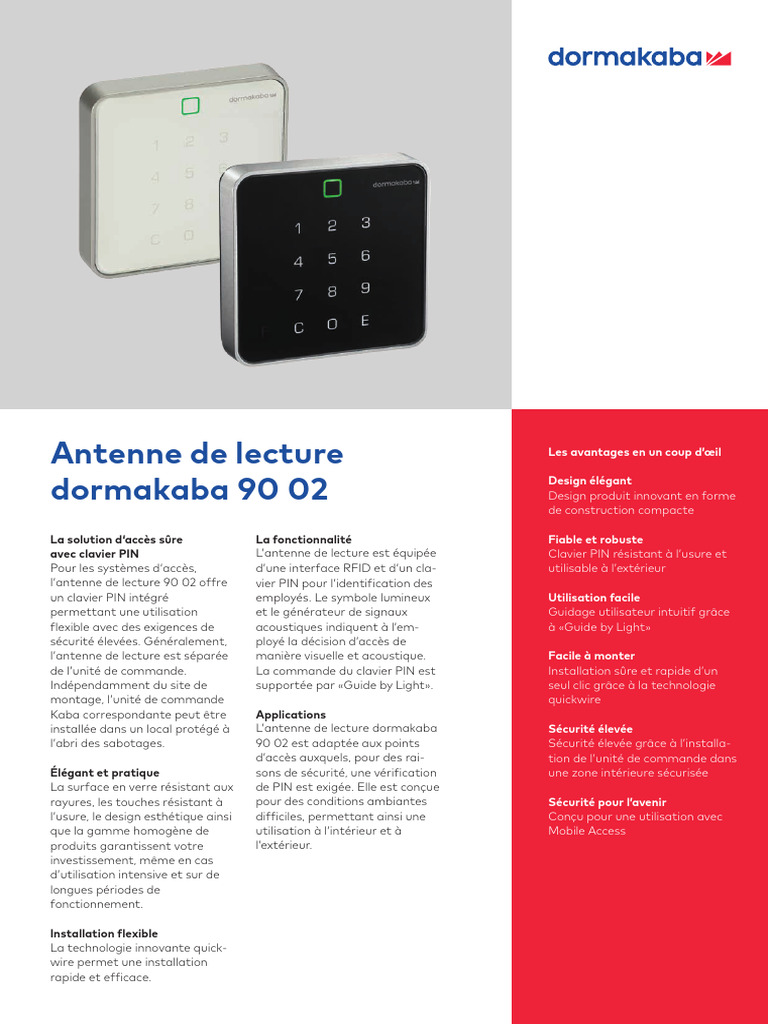 Antenne de lecture dormakaba 90 02 | PDF | Câble coaxial