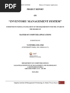Computer Spare Parts Management System Project Report Pdf | Reviewmotors.co