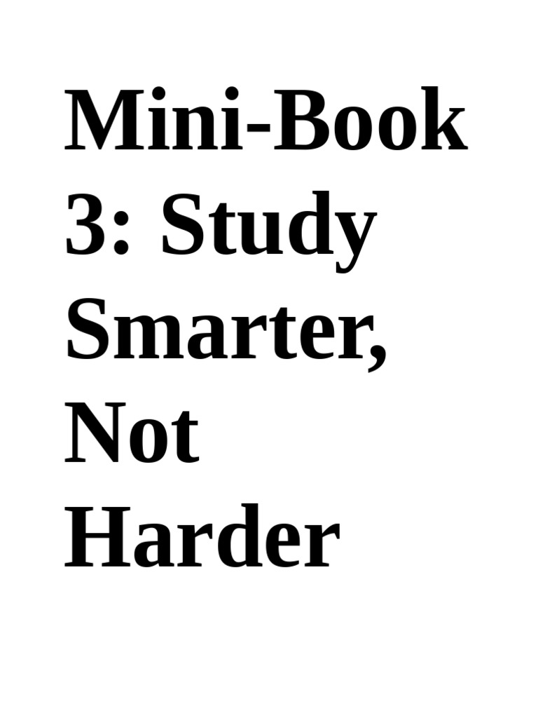 Smart Study Techniques for Success | PDF