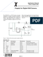 ZXSC100 Power Supply For Digital Still Camera.: Applications Note 34 Issue1 August 2001