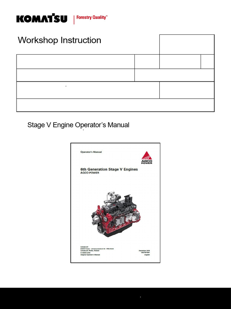 Stage V Engine Operator's Manual | PDF | Mechanical Engineering | Engines