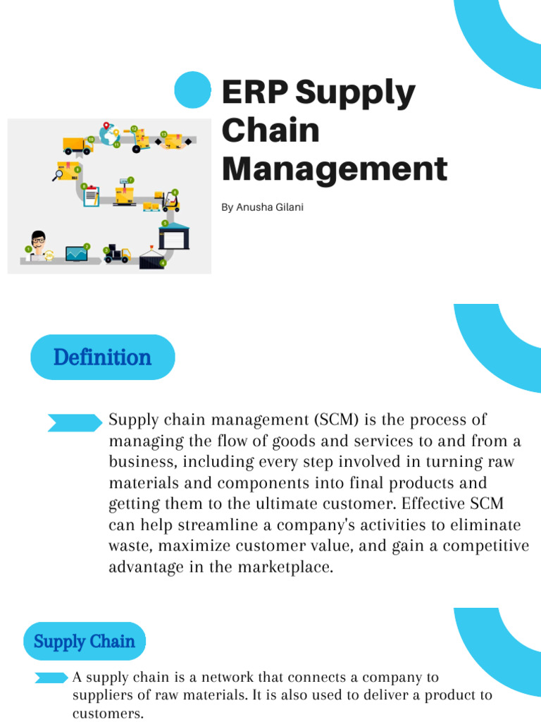 ERP in Supply Chain Management | PDF | Supply Chain | Supply Chain ...