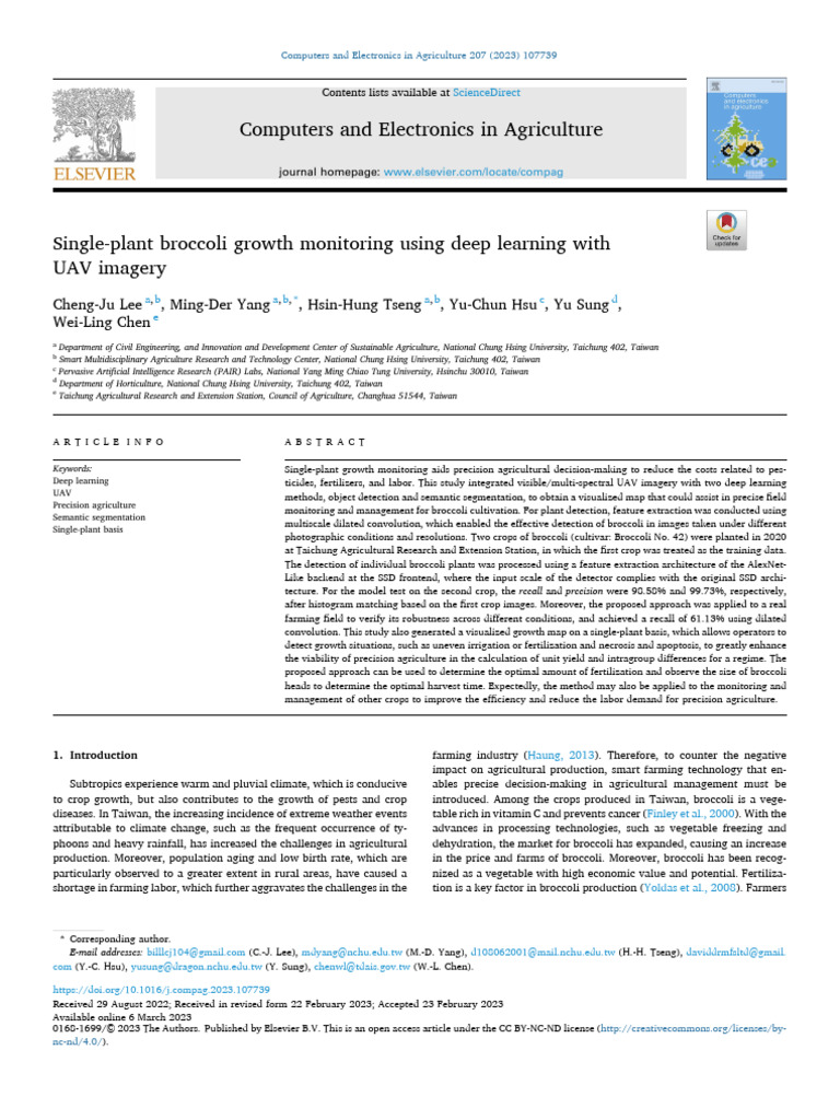 Deep Learning for Broccoli Growth Monitoring | PDF | Agriculture ...