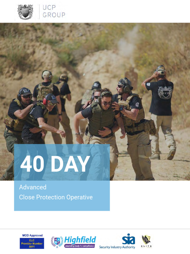 40-Day Advanced Close Protection Course | PDF | Military