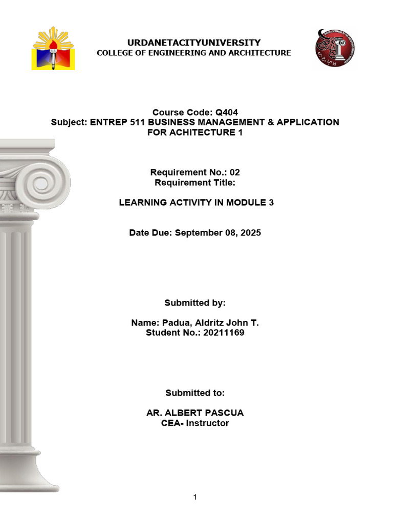 Learning Act in Module 3 | PDF | Entrepreneurship | Economies