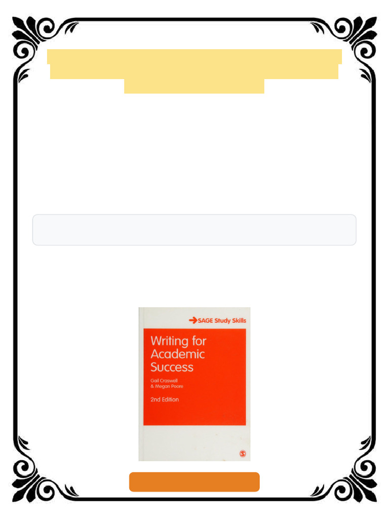 Writing For Academic Success Student Success 2nd Edition Gail Craswell ...