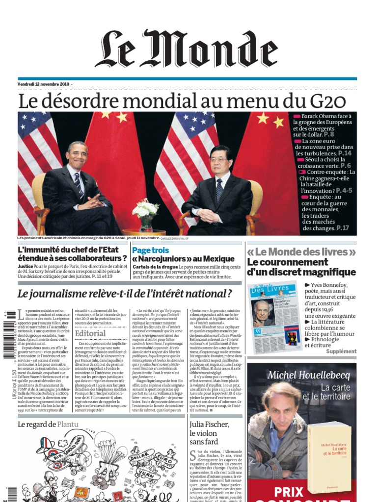 Supplément Le Monde Des Livres 2010.11.12 | PDF | Recherche et  développement | Chine