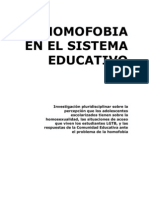 Homofobia en El Sistema Educativo