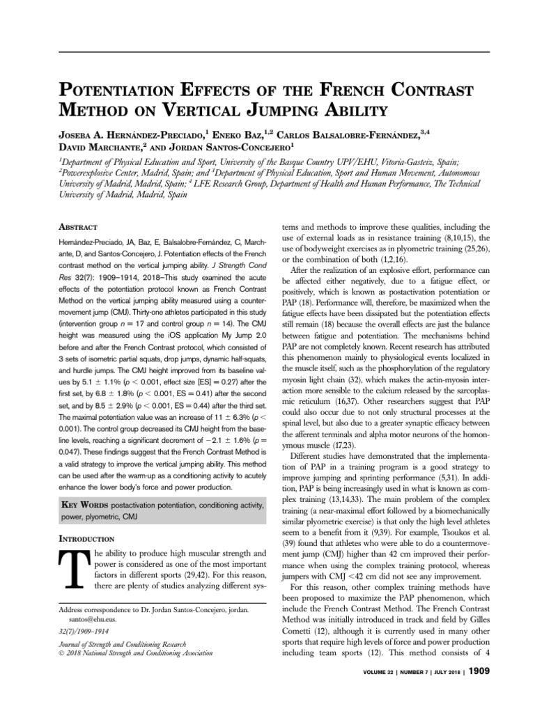 French Contrast Method for Jumping Boost | PDF | Strength Training ...