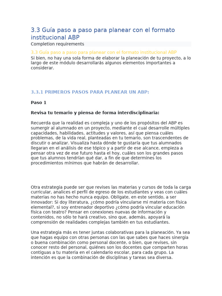Planificación Efectiva de Proyectos ABP | PDF | Inteligencia artificial ...