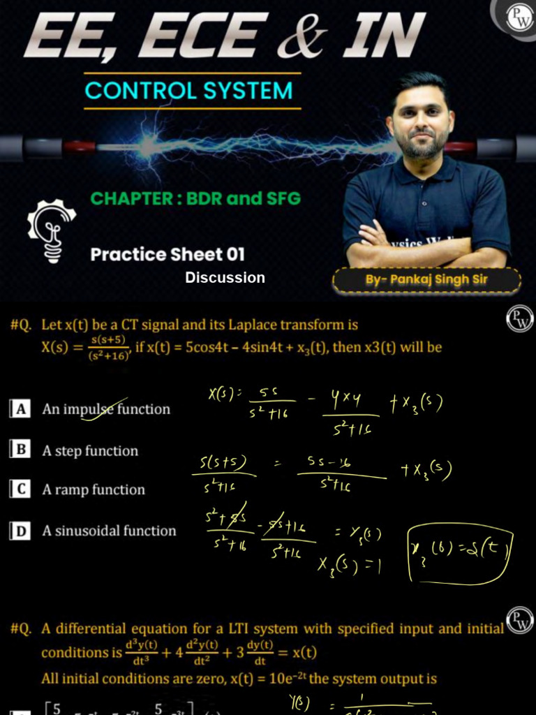 Basic of Control System & Block Diagram and SFG - Practice Sheet 01 ...
