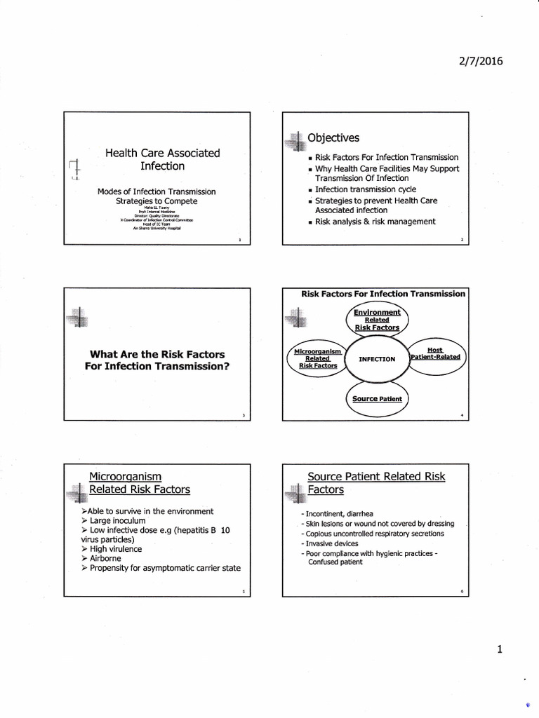 Infection Transmission in Healthcare Settings | PDF | Infection | Pneumonia