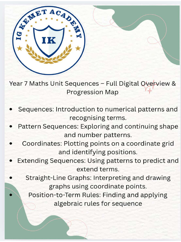 Year 7 Math End of Term - Compressed | PDF