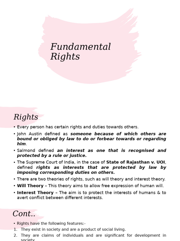 Overview of Fundamental Rights and Theories | PDF | Human Rights ...