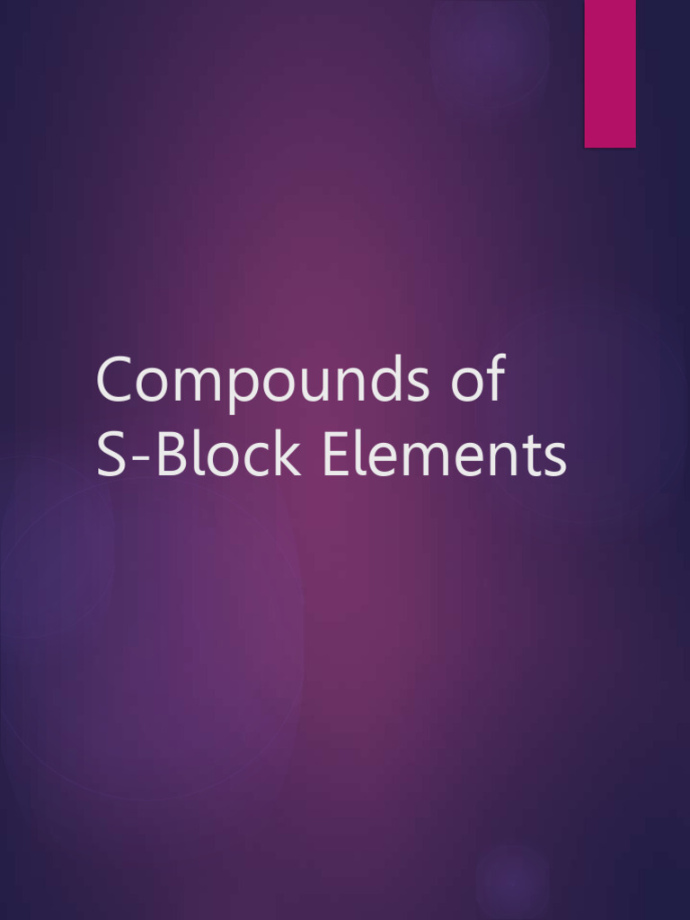 Compounds of S Block Complete (2) - 2-57 | PDF | Sodium Chloride ...