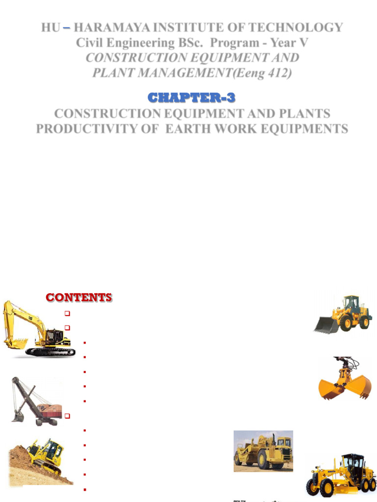 Earthwork Equipment Productivity Analysis | PDF | Loader (Equipment ...