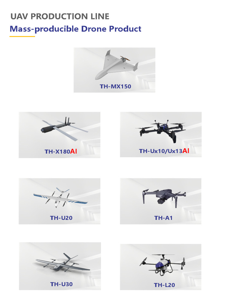 Comprehensive Drone Product Specifications | PDF | Unmanned Aerial ...